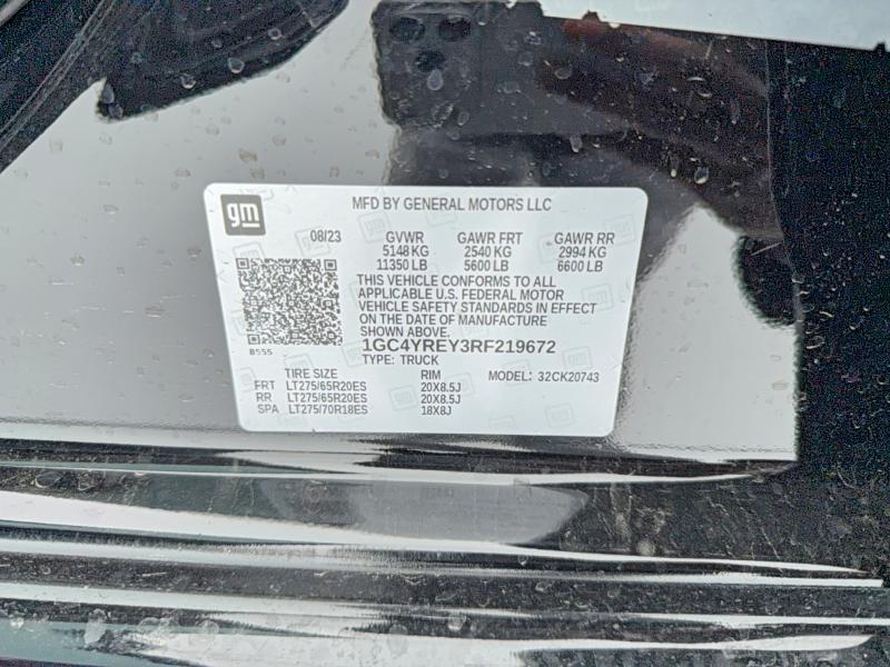 Photo 10 from auction – 2024 CHEVROLET SILVERADO with VIN 1GC4YREY3RF219672