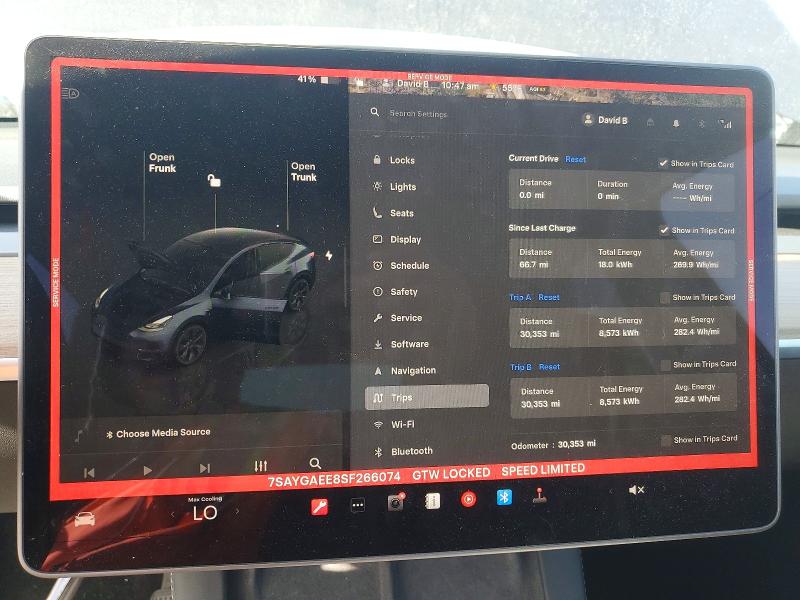 Photo 9 from auction – 2025 TESLA MODEL Y with VIN 7SAYGAEE8SF266074