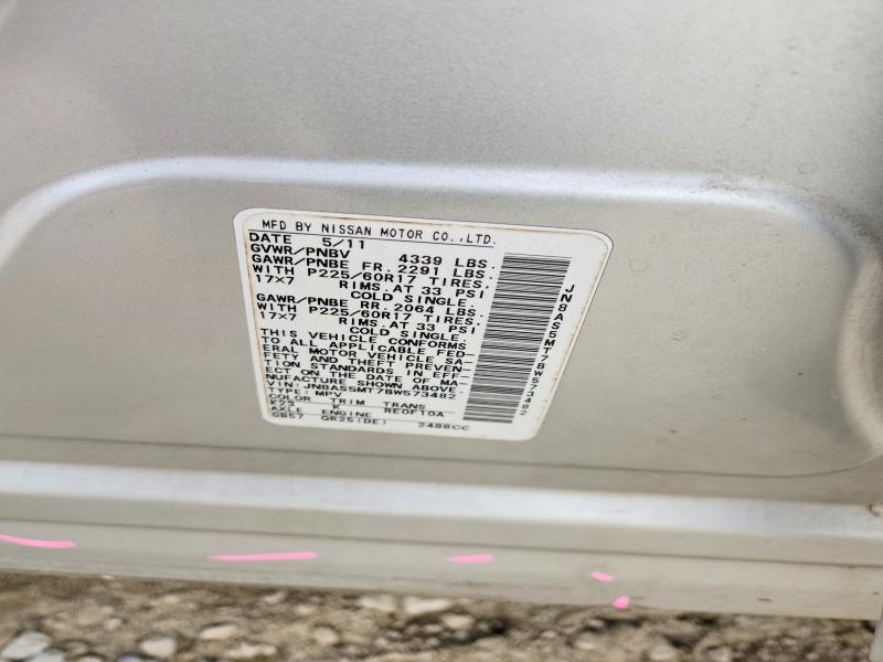 Photo 14 from auction – 2011 NISSAN ROGUE S with VIN JN8AS5MT7BW573482