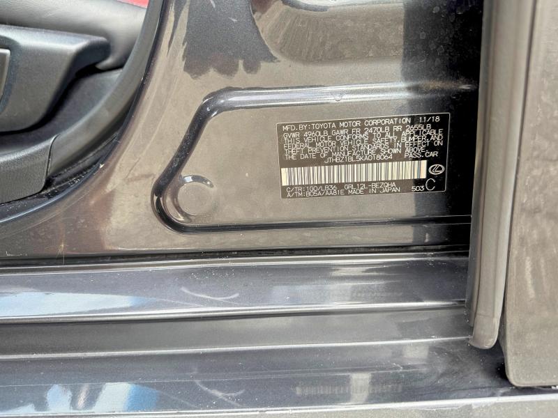 Photo 10 from auction – 2019 LEXUS GS 350 BAS with VIN JTHBZ1BL5KA018064