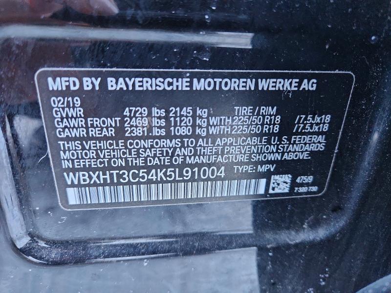 Photo 14 from auction – 2019 BMW X1 XDRIVE2 with VIN WBXHT3C54K5L91004