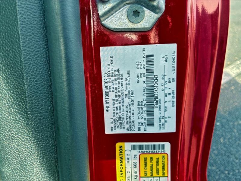 Photo 10 from auction – 2019 FORD MUSTANG with VIN 1FA6P8CF5K5134342