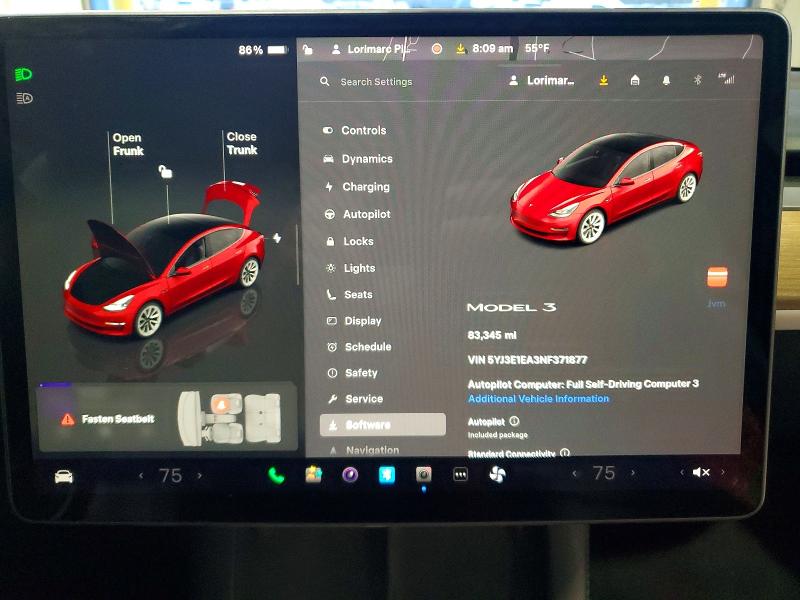 Photo 9 from auction – 2022 TESLA MODEL 3 with VIN 5YJ3E1EA3NF371877