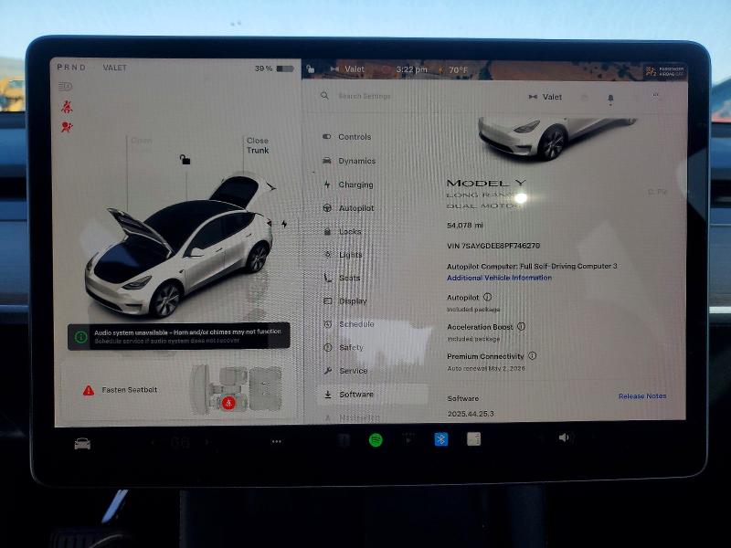 Photo 9 from auction – 2023 TESLA MODEL Y with VIN 7SAYGDEE8PF746270