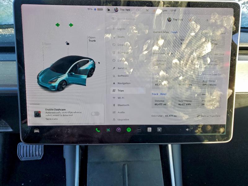 Photo 9 from auction – 2021 TESLA MODEL 3 with VIN 5YJ3E1EB7MF078619
