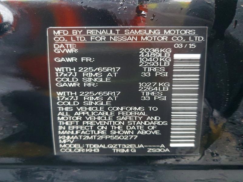 Photo 14 from auction – 2015 NISSAN ROGUE S with VIN KNMAT2MT2FP550277