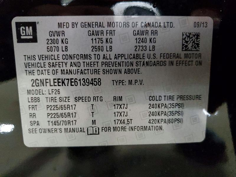 Foto 14 de la subasta – 2014 CHEVROLET EQUINOX LS con VIN 2GNFLEEK7E6139458
