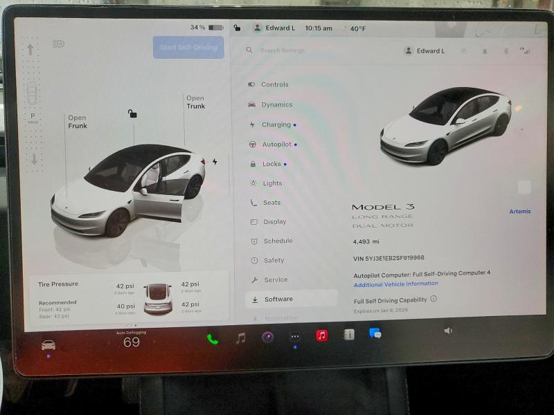 Photo 9 from auction – 2025 TESLA MODEL 3 with VIN 5YJ3E1EB2SF919968