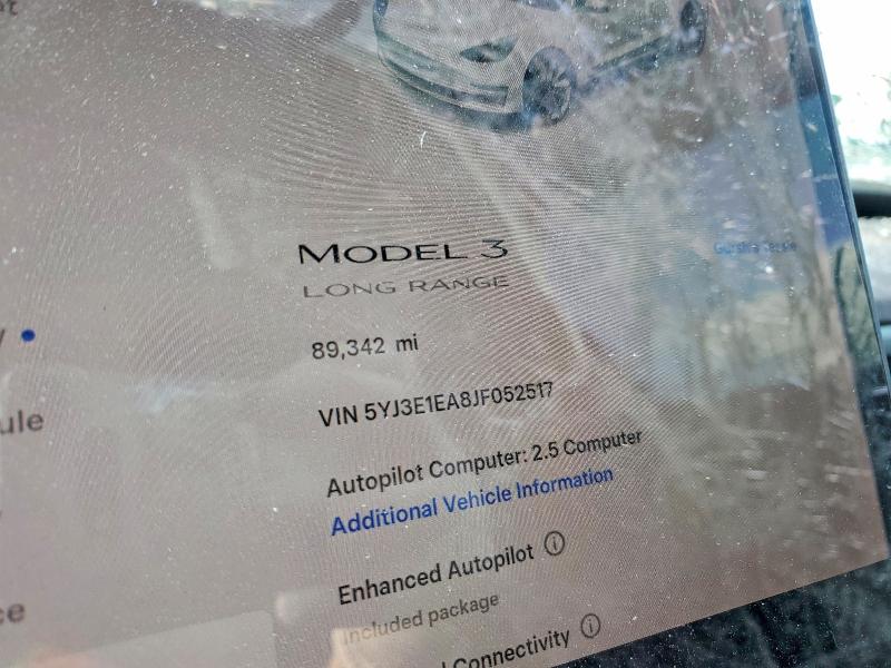 Photo 9 from auction – 2018 TESLA MODEL 3 with VIN 5YJ3E1EA8JF052517