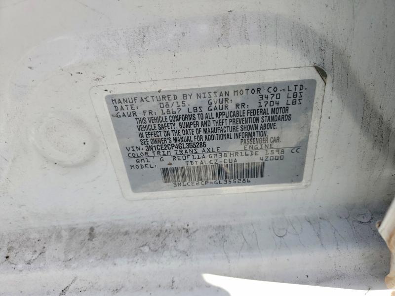 Photo 14 from auction – 2016 NISSAN VERSA NOTE with VIN 3N1CE2CP4GL355286