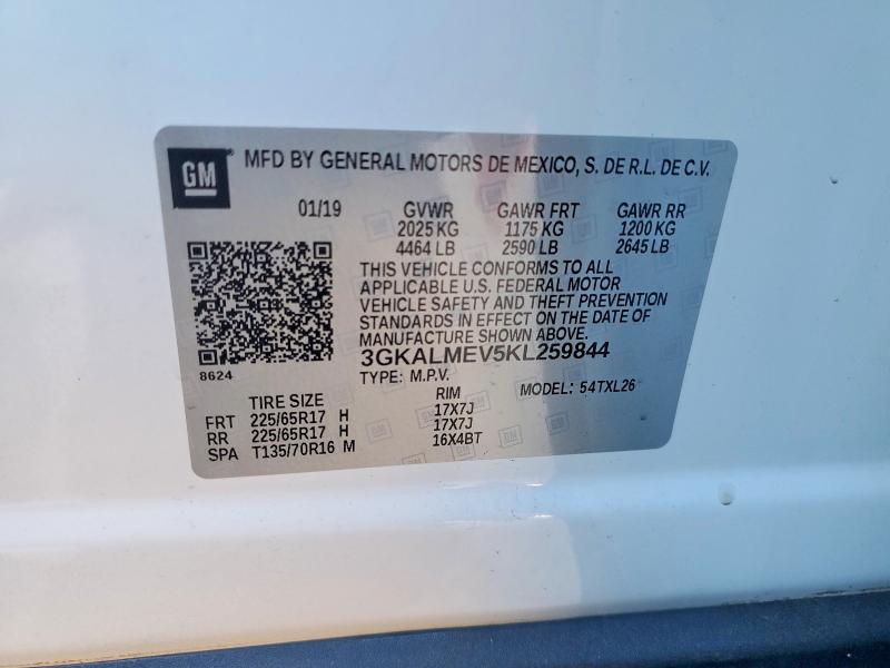 Photo 14 from auction – 2019 GMC TERRAIN SL with VIN 3GKALMEV5KL259844