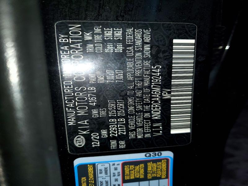 Photo 14 from auction – 2021 KIA SELTOS EX with VIN KNDERCAA6M7192445