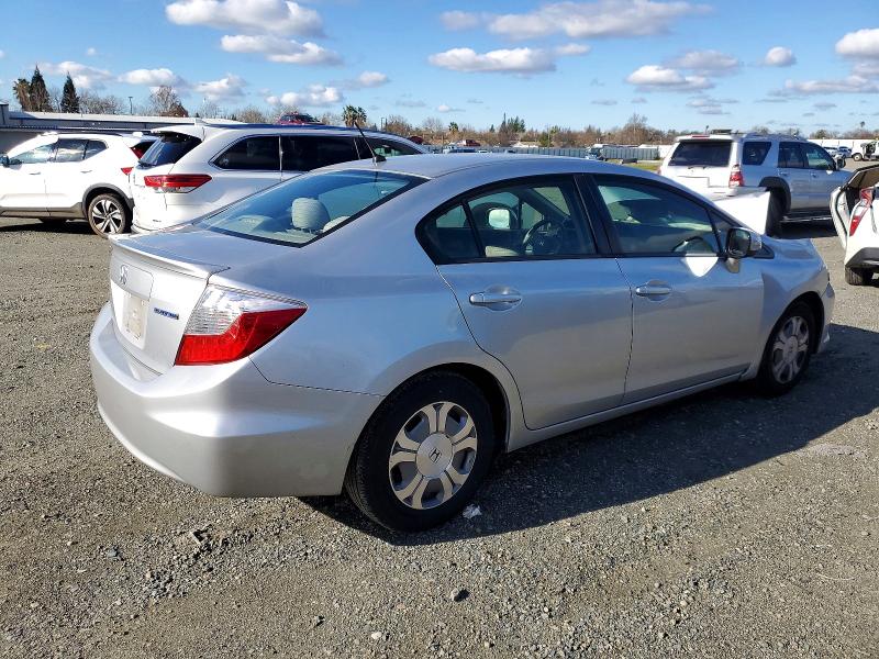 Photo 3 from auction – 2012 HONDA CIVIC HYBR with VIN JHMFB4F20CS008000