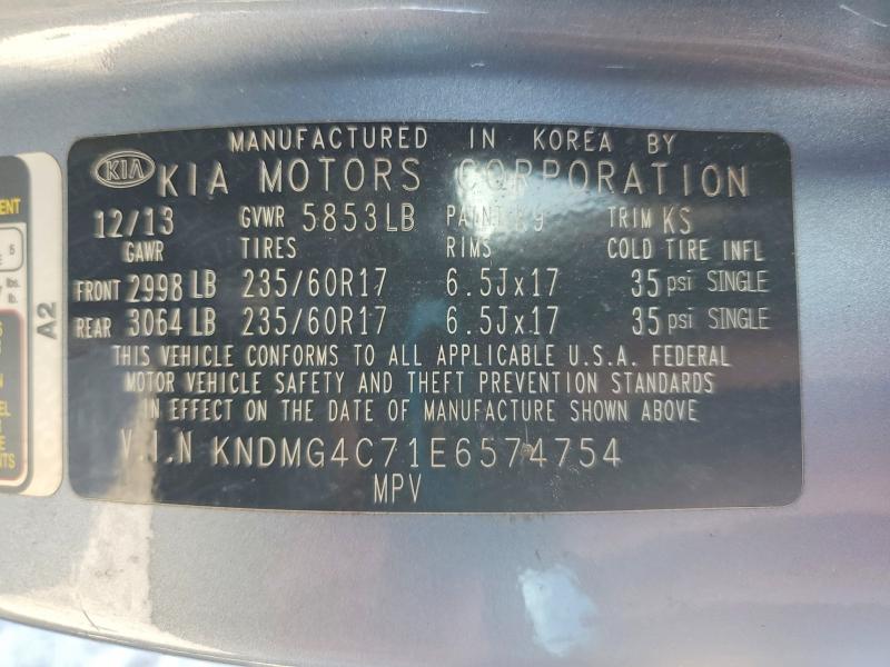 Фото 14 с аукциона – 2014 KIA SEDONA LX с VIN KNDMG4C71E6574754