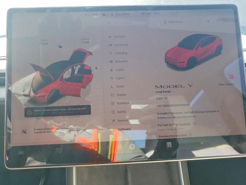 Photo 9 from auction – 2026 TESLA MODEL Y with VIN 7SAYGDED8TF519422