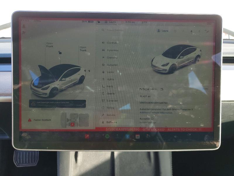 Photo 9 from auction – 2023 TESLA MODEL 3 with VIN 5YJ3E1EAXPF586790