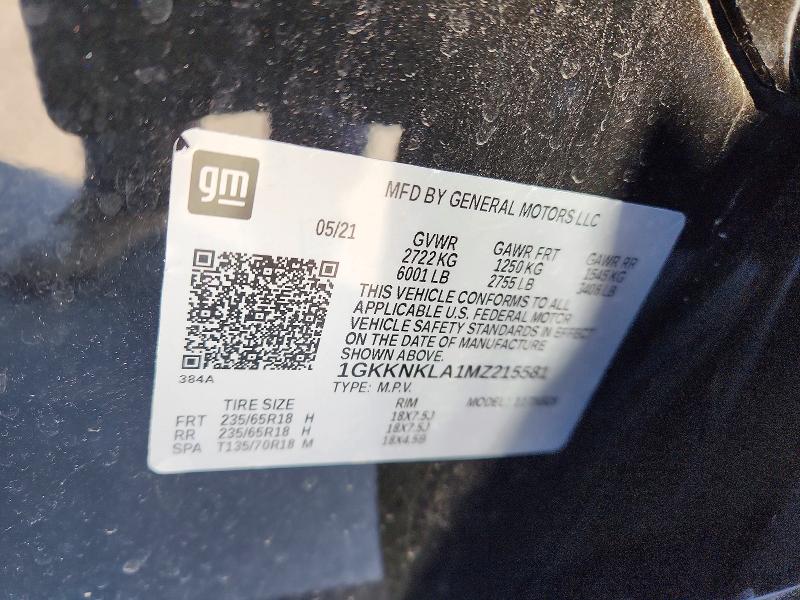 Photo 14 from auction – 2021 GMC ACADIA with VIN 1GKKNKLA1MZ215581