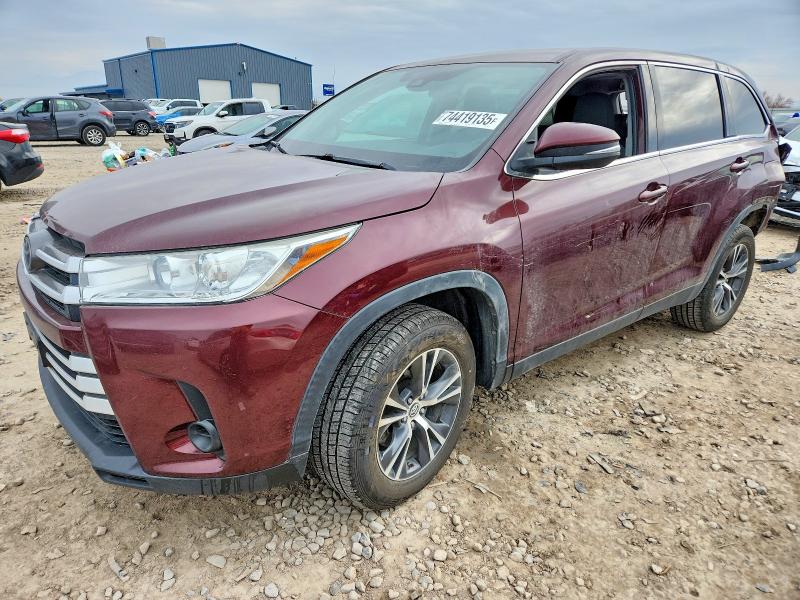 TOYOTA HIGHLANDER 2019 with VIN 5TDZZRFH8KS348711 - Photo from auction