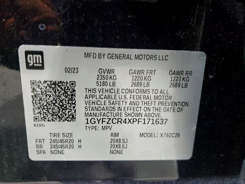 Photo 14 from auction – 2023 CADILLAC XT4 with VIN 1GYFZCR4XPF171637