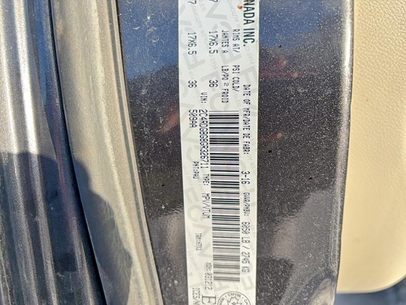 Photo 10 from auction – 2016 DODGE GRAND CARA with VIN 2C4RDGBG8GR326711