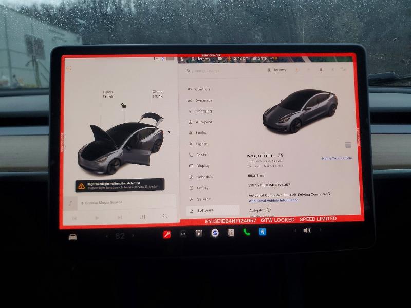 Photo 9 from auction – 2022 TESLA MODEL 3 with VIN 5YJ3E1EB4NF124957