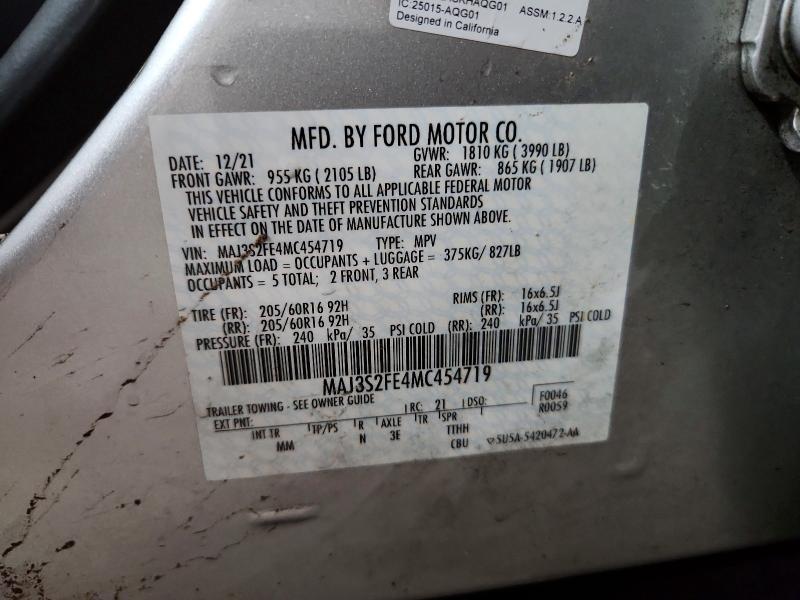 Photo 14 from auction – 2021 FORD ECOSPORT with VIN MAJ3S2FE4MC454719