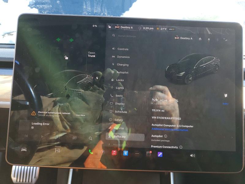 Photo 9 from auction – 2018 TESLA MODEL 3 with VIN 5YJ3E1EA9JF173122