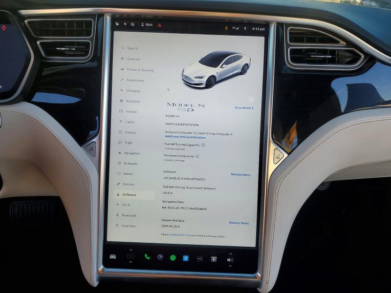 Photo 9 from auction – 2017 TESLA MODEL S with VIN 5YJSA1E21HF217558