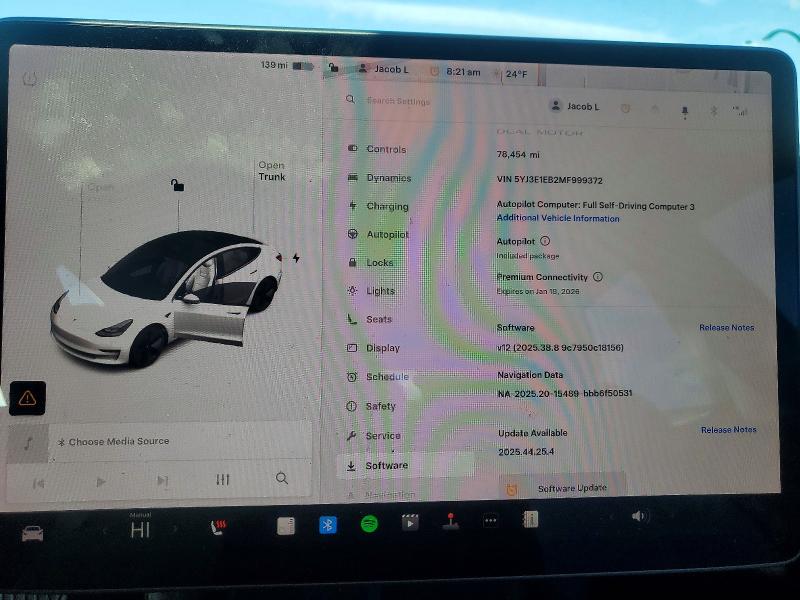 Photo 9 from auction – 2021 TESLA MODEL 3 with VIN 5YJ3E1EB2MF999372