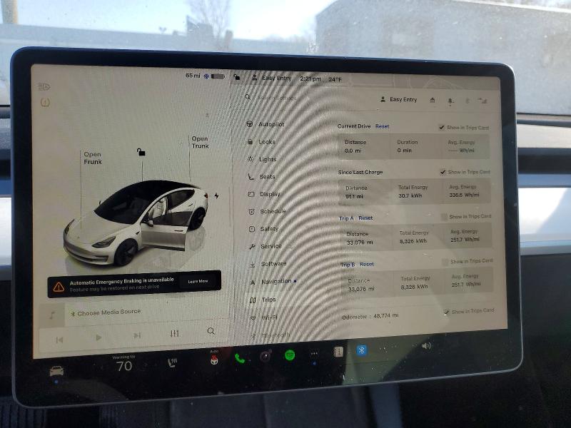 Photo 9 from auction – 2022 TESLA MODEL 3 with VIN 5YJ3E1EBXNF316142