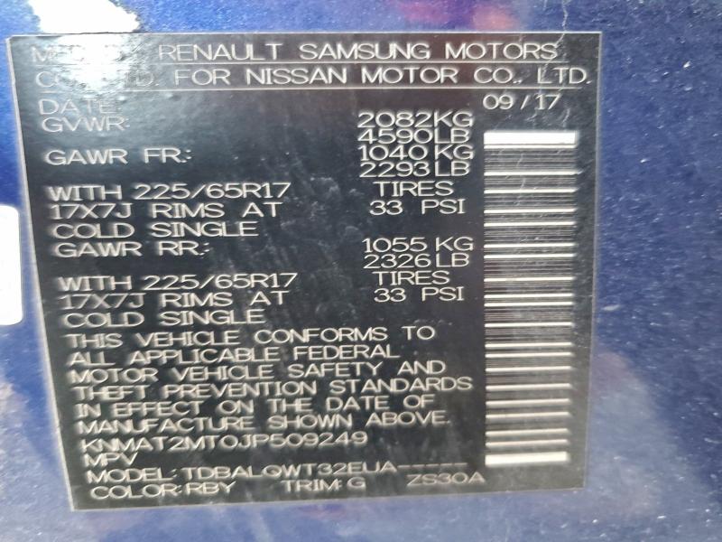 Photo 14 from auction – 2018 NISSAN ROGUE S with VIN KNMAT2MT0JP509249