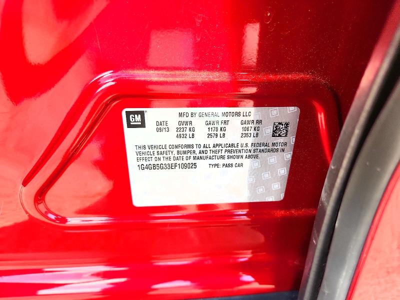 Photo 14 from auction – 2014 BUICK LACROSSE with VIN 1G4GB5G33EF109025