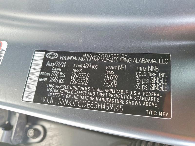 Photo 14 from auction – 2025 HYUNDAI TUCSON with VIN 5NMJECDE6SH459145