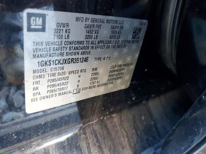 Photo 14 from auction – 2016 GMC YUKON DENA with VIN 1GKS1CKJXGR351246