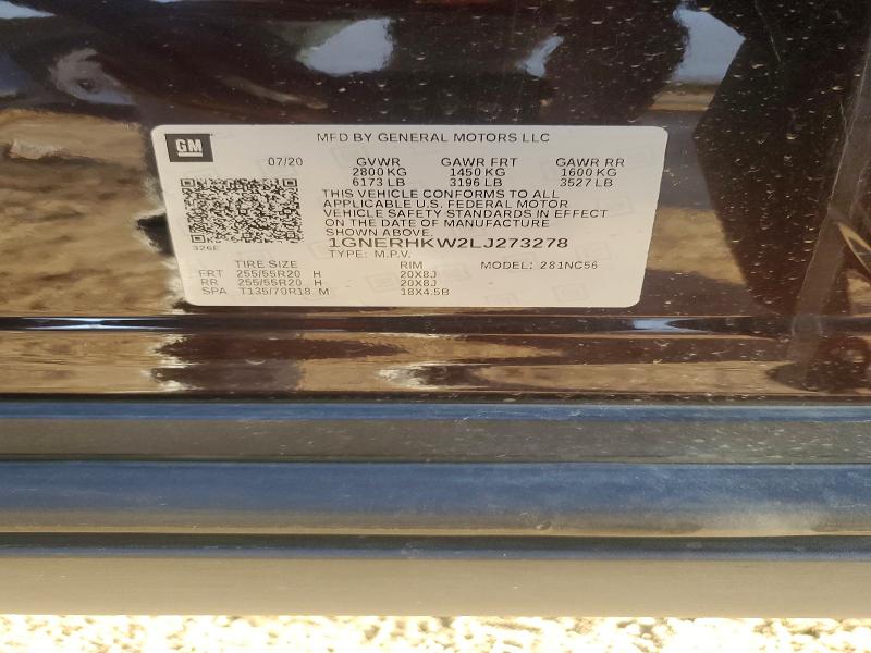 Photo 14 from auction – 2020 CHEVROLET TRAVERSE with VIN 1GNERHKW2LJ273278