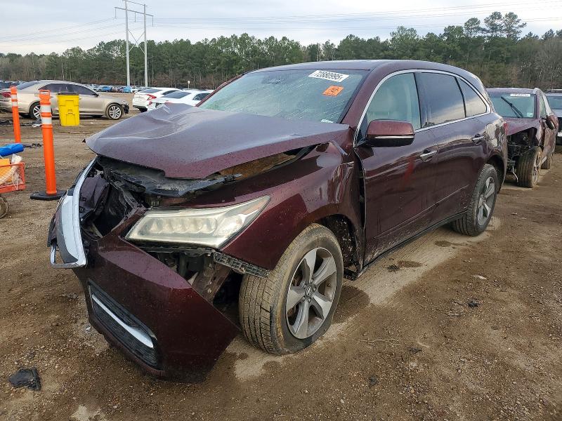 ACURA MDX 2016 with VIN 5FRYD3H20GB014344 - Photo from auction