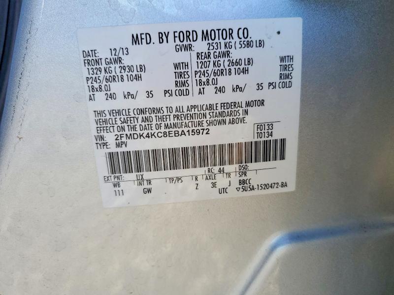Photo 14 from auction – 2014 FORD EDGE LIMIT with VIN 2FMDK4KC8EBA15972