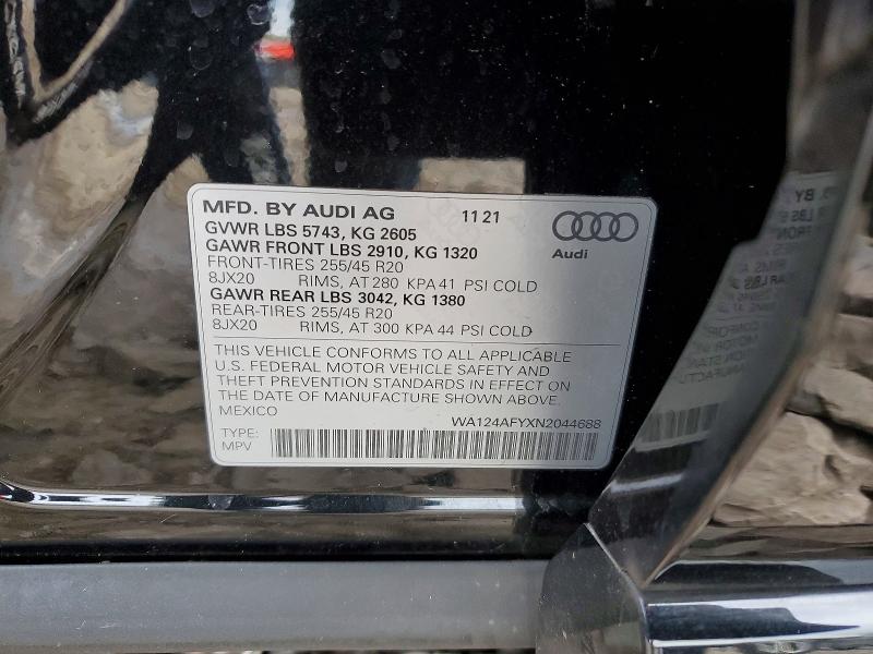 Photo 14 from auction – 2022 AUDI SQ5 SPORTB with VIN WA124AFYXN2044688