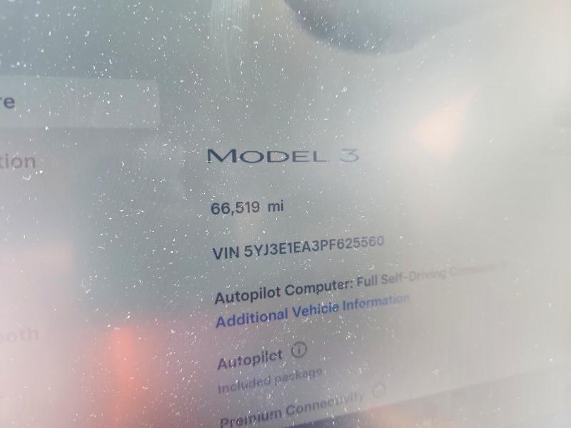 Photo 9 from auction – 2023 TESLA MODEL 3 with VIN 5YJ3E1EA3PF625560