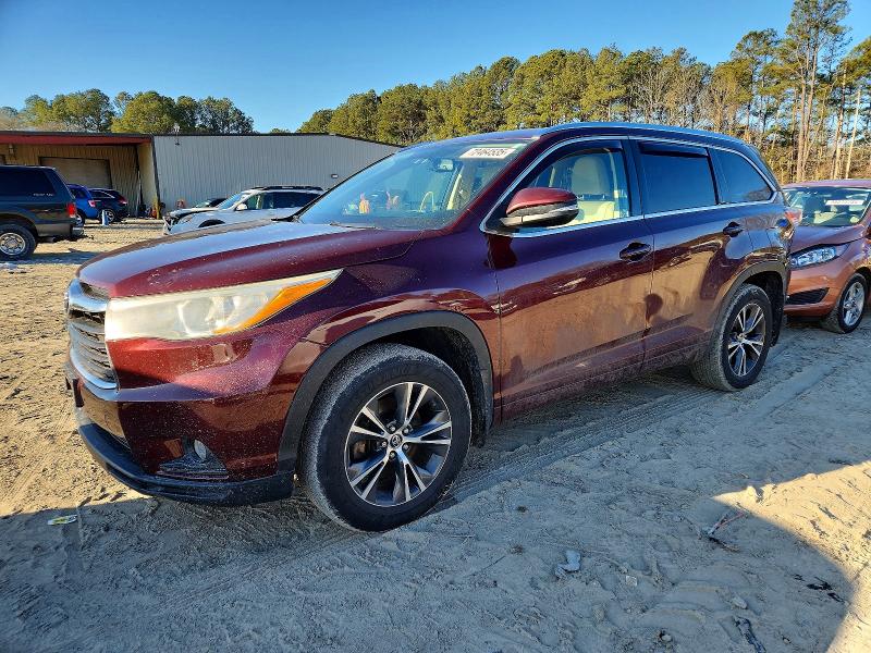 TOYOTA HIGHLANDER 2016 with VIN 5TDJKRFH4GS328559 - Photo from auction