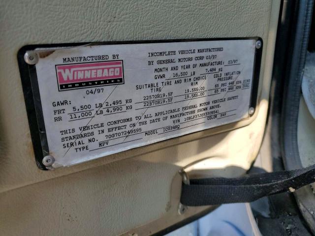 Photo 10 from auction – 1997 CHEVROLET P30 with VIN 1GBLP37J6V3309541