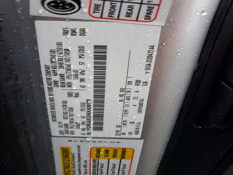 Photo 10 from auction – 2019 FORD TRANSIT T- with VIN 1FDRU4XG5KKA99178