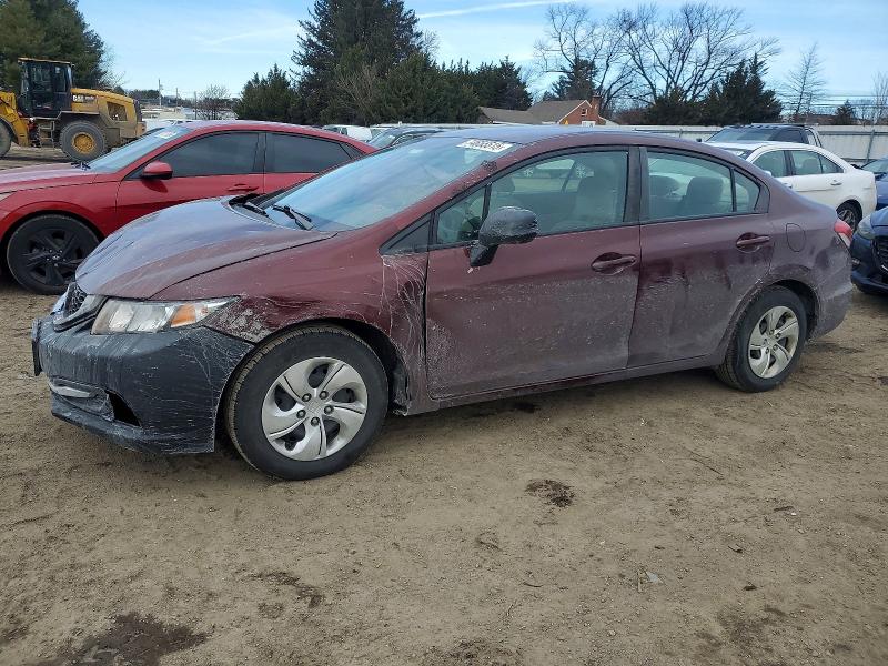 HONDA CIVIC LX 2013 with VIN 19XFB2F56DE203488 - Photo from auction