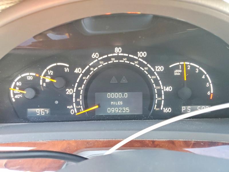 Photo 9 from auction – 2001 MERCEDES-BENZ S with VIN WDBNG75J71A163556