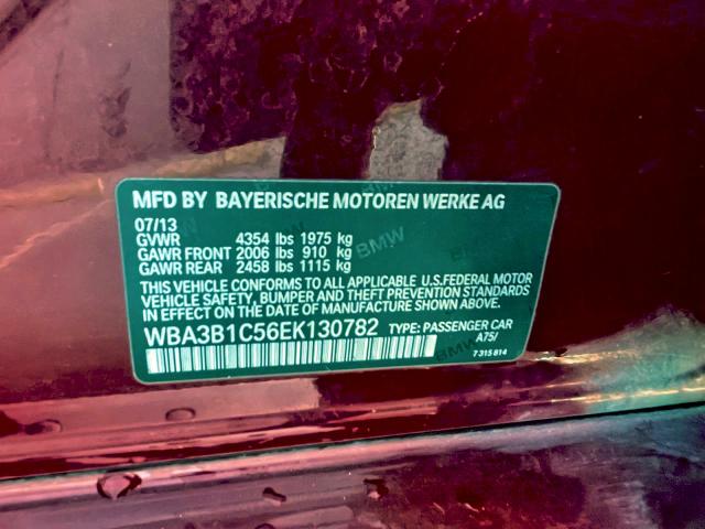 Photo 10 from auction – 2014 BMW 320 I with VIN WBA3B1C56EK130782