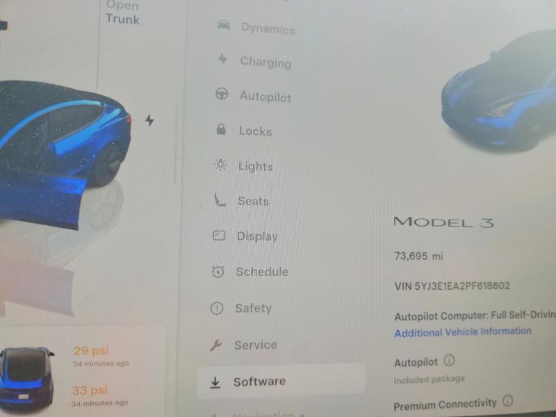Photo 9 from auction – 2023 TESLA MODEL 3 with VIN 5YJ3E1EA2PF618602
