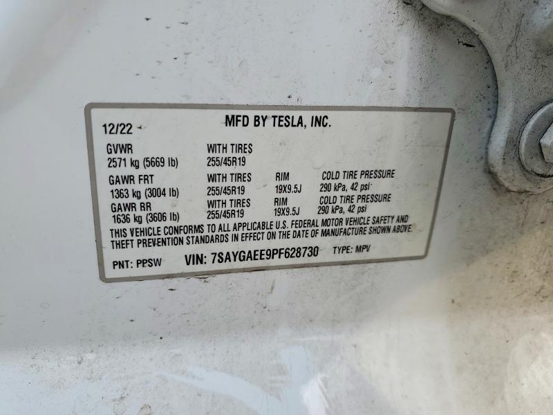 Photo 14 from auction – 2023 TESLA MODEL Y with VIN 7SAYGAEE9PF628730