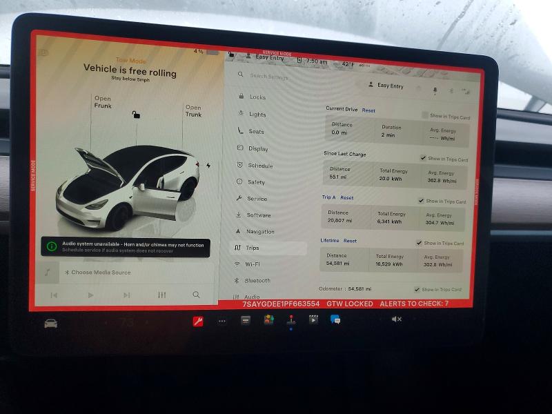 Photo 9 from auction – 2023 TESLA MODEL Y with VIN 7SAYGDEE1PF663554