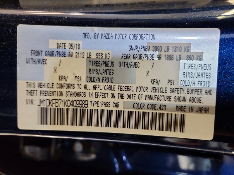 Photo 14 from auction – 2019 MAZDA CX-3 SPORT with VIN JM1DKFB71K0409989