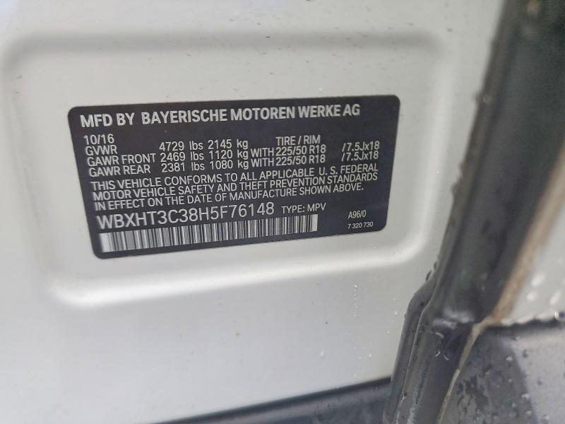 Photo 14 from auction – 2017 BMW X1 XDRIVE2 with VIN WBXHT3C38H5F76148